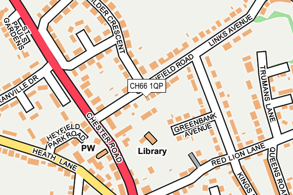 CH66 1QP map - OS OpenMap – Local (Ordnance Survey)