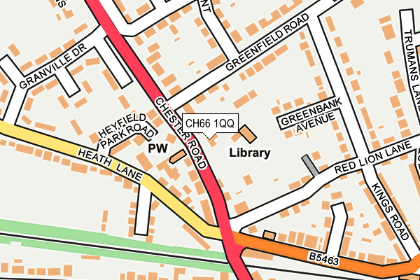 CH66 1QQ map - OS OpenMap – Local (Ordnance Survey)