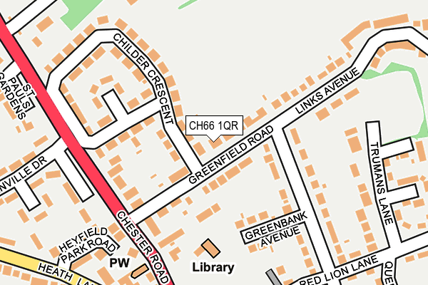 CH66 1QR map - OS OpenMap – Local (Ordnance Survey)