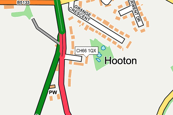 CH66 1QX map - OS OpenMap – Local (Ordnance Survey)