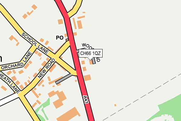 CH66 1QZ map - OS OpenMap – Local (Ordnance Survey)