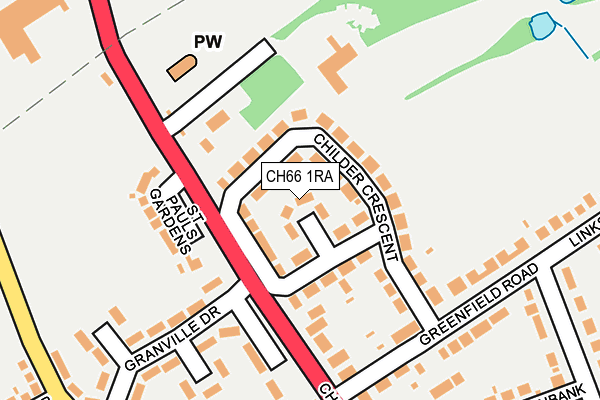 CH66 1RA map - OS OpenMap – Local (Ordnance Survey)