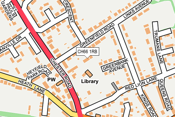 CH66 1RB map - OS OpenMap – Local (Ordnance Survey)