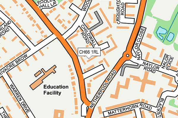 CH66 1RL map - OS OpenMap – Local (Ordnance Survey)