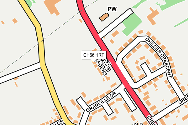 CH66 1RT map - OS OpenMap – Local (Ordnance Survey)