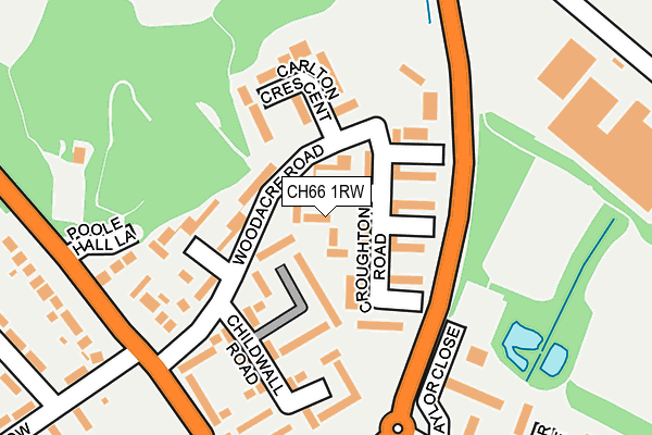 CH66 1RW map - OS OpenMap – Local (Ordnance Survey)