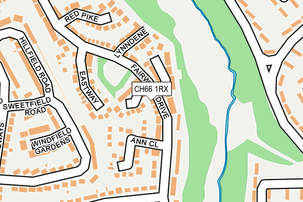 CH66 1RX map - OS OpenMap – Local (Ordnance Survey)