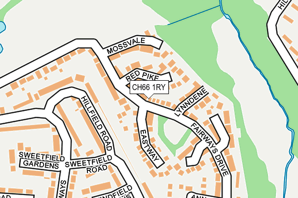 CH66 1RY map - OS OpenMap – Local (Ordnance Survey)