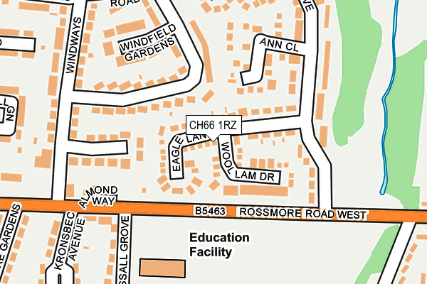 CH66 1RZ map - OS OpenMap – Local (Ordnance Survey)