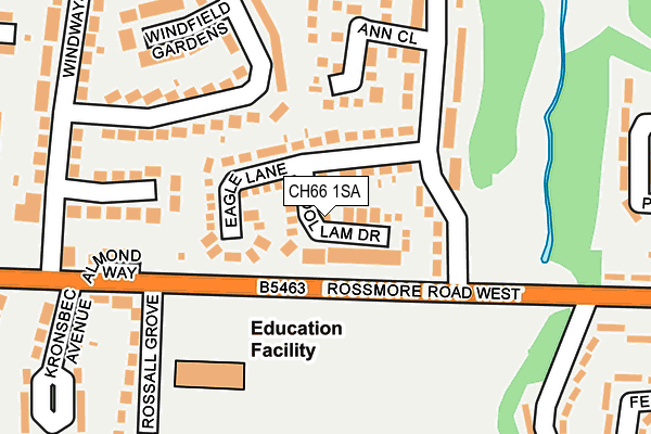 CH66 1SA map - OS OpenMap – Local (Ordnance Survey)