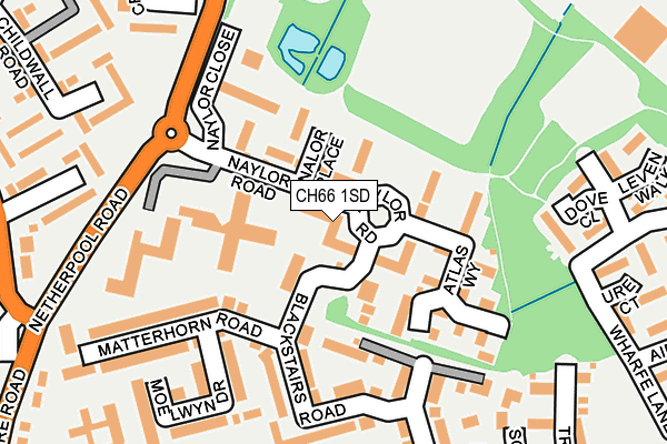 CH66 1SD map - OS OpenMap – Local (Ordnance Survey)