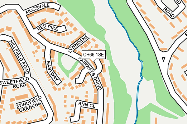 CH66 1SE map - OS OpenMap – Local (Ordnance Survey)