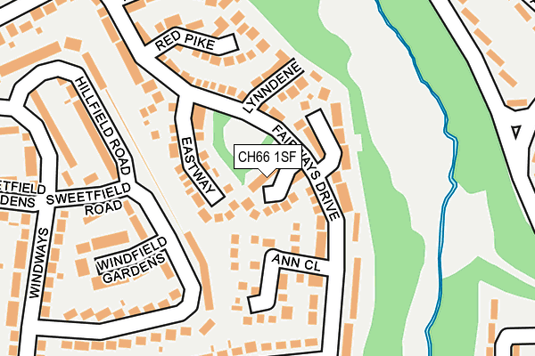 CH66 1SF map - OS OpenMap – Local (Ordnance Survey)