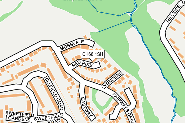 CH66 1SH map - OS OpenMap – Local (Ordnance Survey)