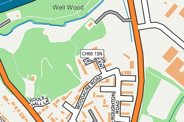 CH66 1SN map - OS OpenMap – Local (Ordnance Survey)