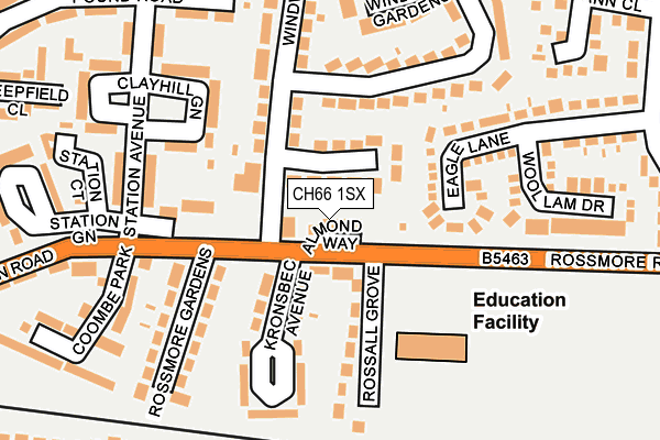 CH66 1SX map - OS OpenMap – Local (Ordnance Survey)