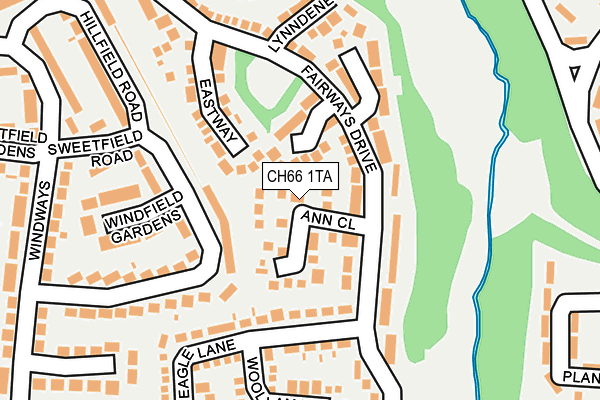 CH66 1TA map - OS OpenMap – Local (Ordnance Survey)