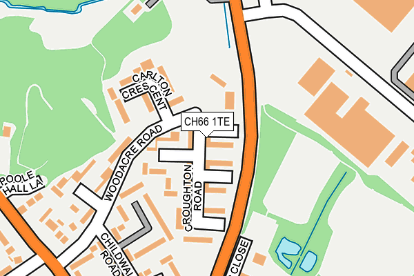 CH66 1TE map - OS OpenMap – Local (Ordnance Survey)