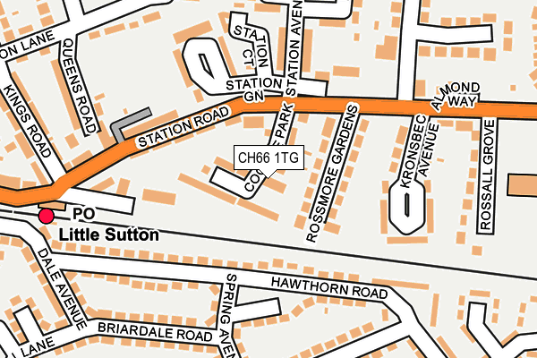 CH66 1TG map - OS OpenMap – Local (Ordnance Survey)