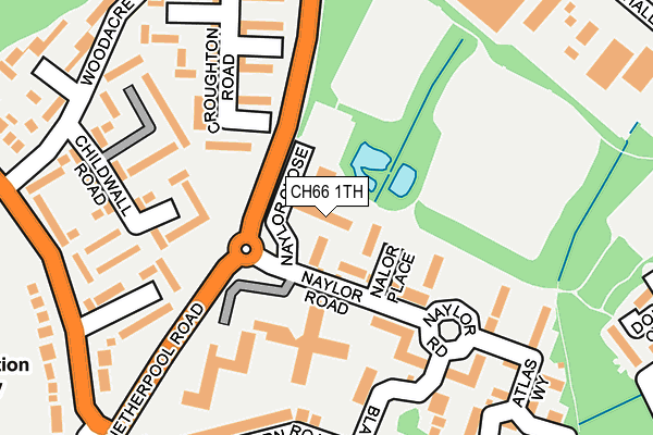 CH66 1TH map - OS OpenMap – Local (Ordnance Survey)