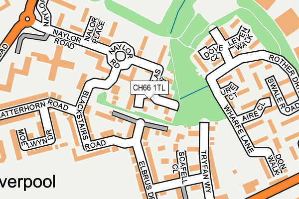 CH66 1TL map - OS OpenMap – Local (Ordnance Survey)