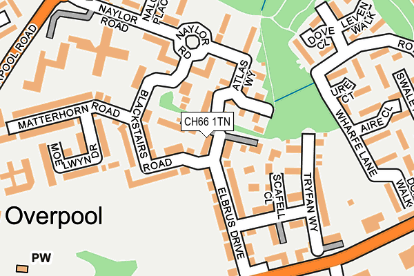 CH66 1TN map - OS OpenMap – Local (Ordnance Survey)