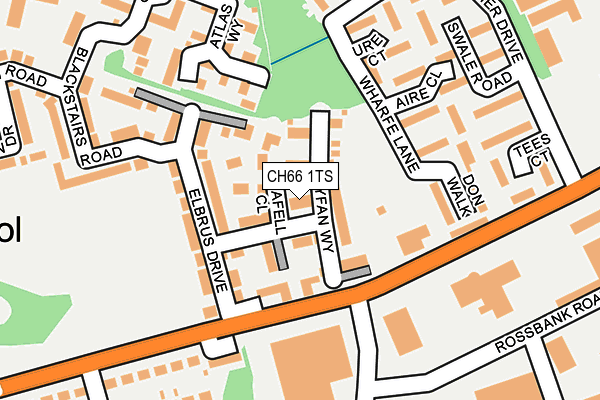 CH66 1TS map - OS OpenMap – Local (Ordnance Survey)