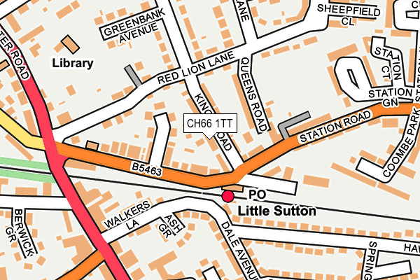 CH66 1TT map - OS OpenMap – Local (Ordnance Survey)