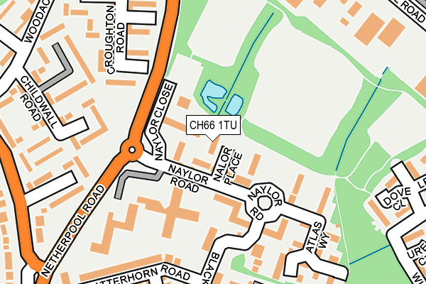 CH66 1TU map - OS OpenMap – Local (Ordnance Survey)