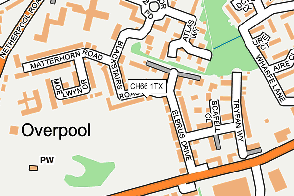 CH66 1TX map - OS OpenMap – Local (Ordnance Survey)