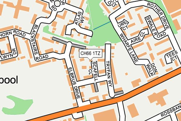 CH66 1TZ map - OS OpenMap – Local (Ordnance Survey)