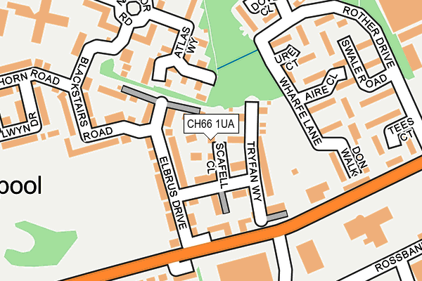 CH66 1UA map - OS OpenMap – Local (Ordnance Survey)