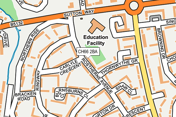 CH66 2BA map - OS OpenMap – Local (Ordnance Survey)