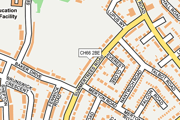 CH66 2BE map - OS OpenMap – Local (Ordnance Survey)