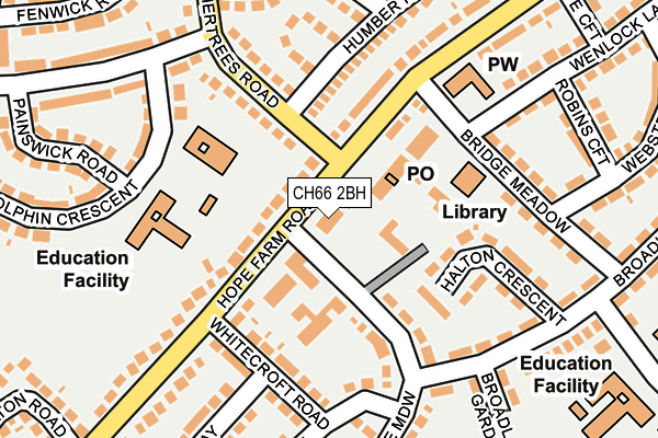 CH66 2BH map - OS OpenMap – Local (Ordnance Survey)