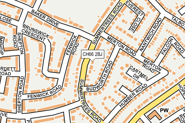 CH66 2BJ map - OS OpenMap – Local (Ordnance Survey)