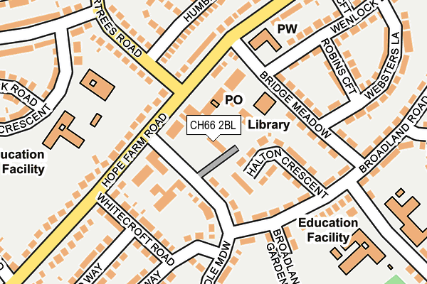 CH66 2BL map - OS OpenMap – Local (Ordnance Survey)