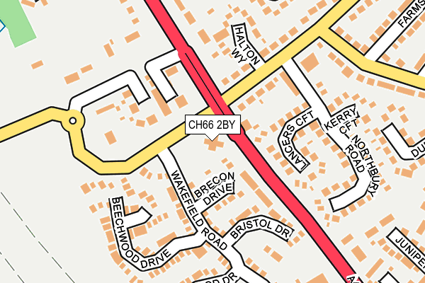 CH66 2BY map - OS OpenMap – Local (Ordnance Survey)