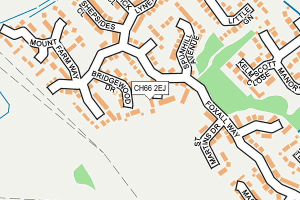 CH66 2EJ map - OS OpenMap – Local (Ordnance Survey)