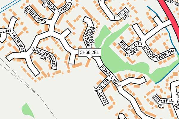 CH66 2EL map - OS OpenMap – Local (Ordnance Survey)