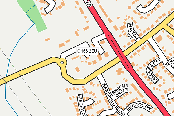 CH66 2EU map - OS OpenMap – Local (Ordnance Survey)