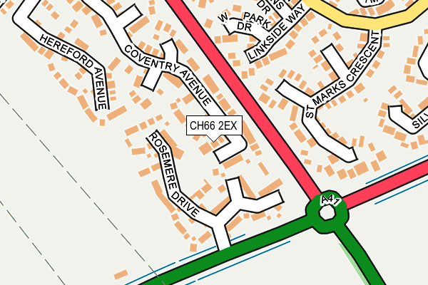 CH66 2EX map - OS OpenMap – Local (Ordnance Survey)