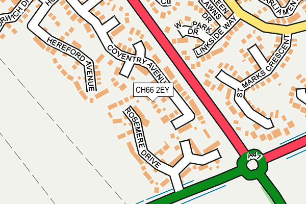 CH66 2EY map - OS OpenMap – Local (Ordnance Survey)