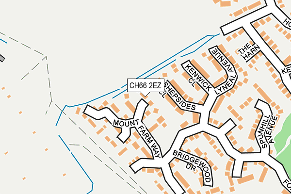 CH66 2EZ map - OS OpenMap – Local (Ordnance Survey)