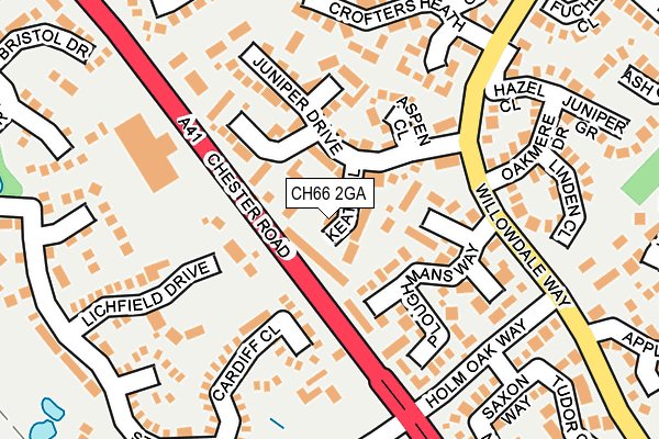 CH66 2GA map - OS OpenMap – Local (Ordnance Survey)