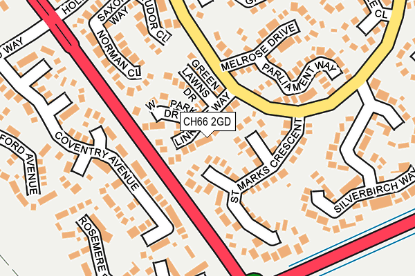 CH66 2GD map - OS OpenMap – Local (Ordnance Survey)