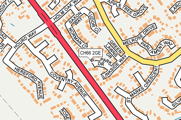 CH66 2GE map - OS OpenMap – Local (Ordnance Survey)