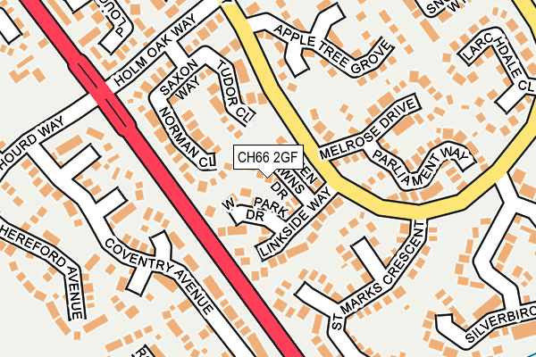 CH66 2GF map - OS OpenMap – Local (Ordnance Survey)