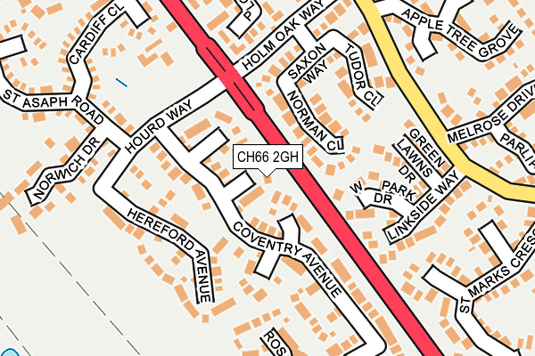 CH66 2GH map - OS OpenMap – Local (Ordnance Survey)