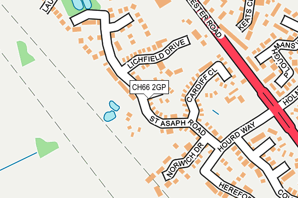 CH66 2GP map - OS OpenMap – Local (Ordnance Survey)